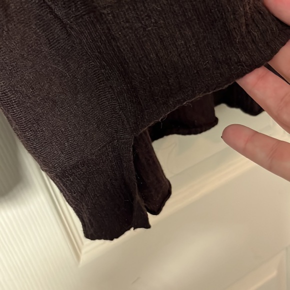 Eileen Fisher chocolate brown sweater with longer back. Oversized - Picture 2 of 6